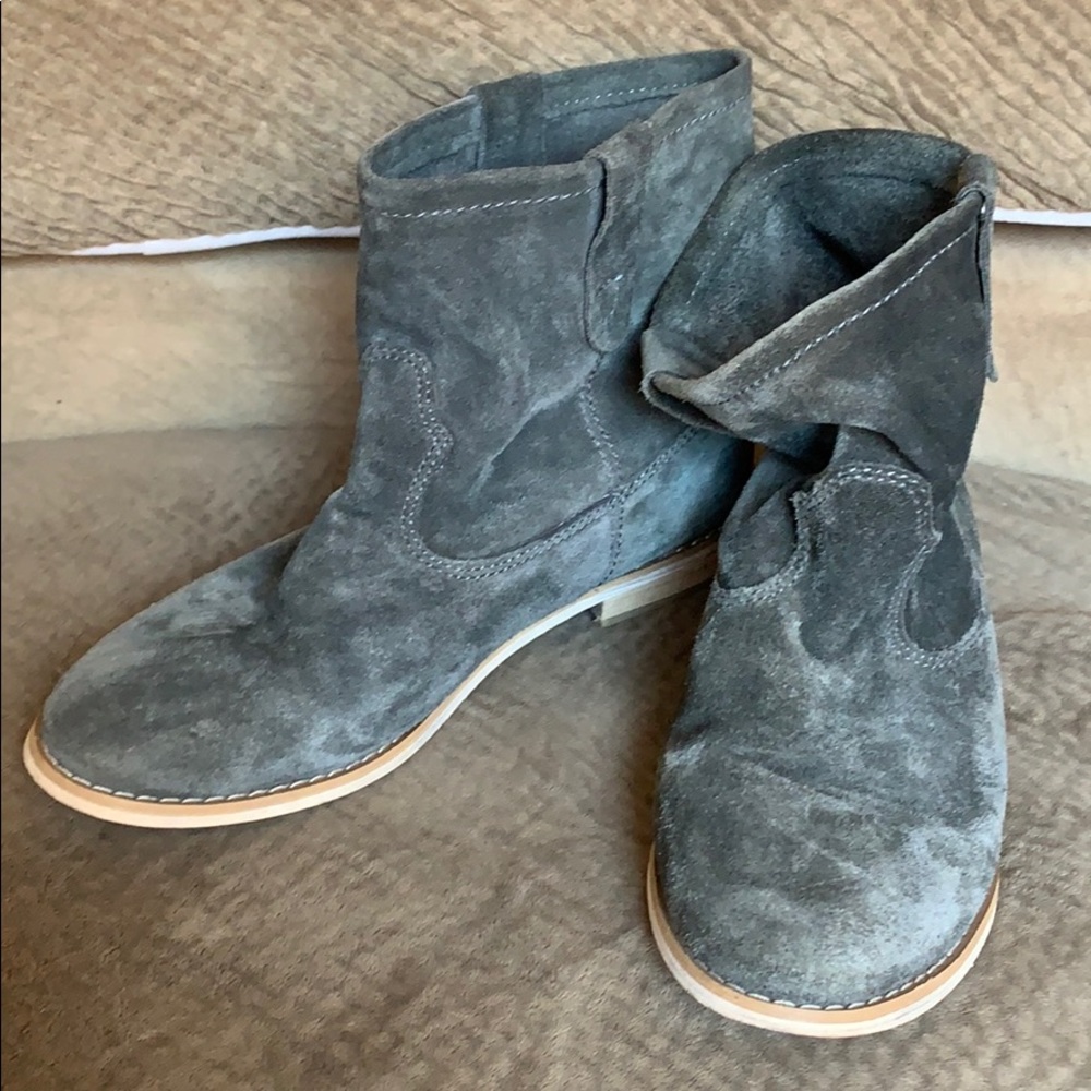 Ecote suede boot gray slouch cute fall comfy Urban